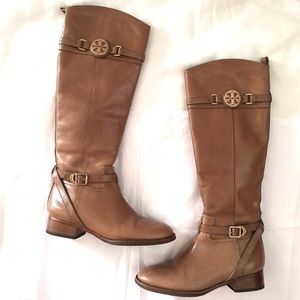 Tory Burch Natural Tan Riding Boots